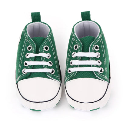 Spring New Baby Shoes Boy and Girl Classic Canvas Casual Sneakers Soft Sole Non-Slip Walking Newborn Toddler Shoes First Walkers