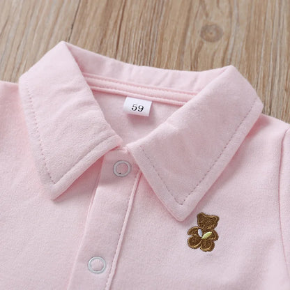 Newborn Baby Boy Romper 0-12 Months 2023 Summer Solid 5 Colours Polo Babe Girl Clothes Jumpsuit