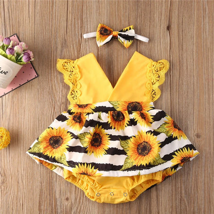 Children's Clothing New 2-piece Red Flower Baby Clothing Newborn Girl Lace Dress Princess Skirt Clothing 0-24M Princess Dress