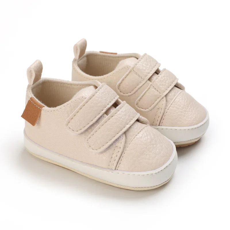 Classic Newborn Baby Shoes White Casual Shoes Boys Girls Shoes Fashion Sneakers Soft Sole Non-Slip Toddler Shoes First Walkers