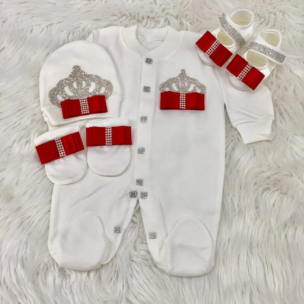 Newborn Boys Romper Clothes Formal Suit 4 Piece Vest Pants and Tie Dresswear Suit Set Welcome Home 40suyi days Celebrity outfit