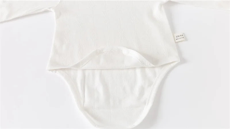 Newborn Girls Clothes 100% Cotton Baby Boy Bodysuit Long Sleeve Summer Birthday Infant Romper Solid Color Solid Baby Clothes