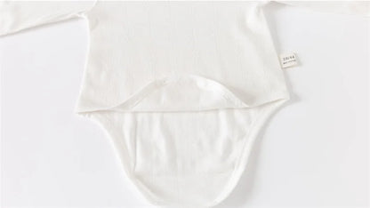 Newborn Girls Clothes 100% Cotton Baby Boy Bodysuit Long Sleeve Summer Birthday Infant Romper Solid Color Solid Baby Clothes