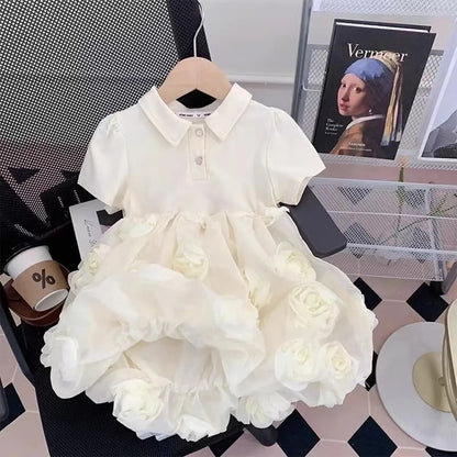 Girls Dresses Summer 2024 New Children Fashion Princess Dress For Baby Birthday Party Clothes Toddler Fashion Costume Kids 2-7Y