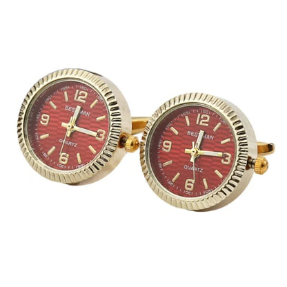 Men's French Watches Cufflinks Fashion Luxury Mens Business Wedding Shirts Accessories Gifts High-end Turnable Clocks Cuff Links