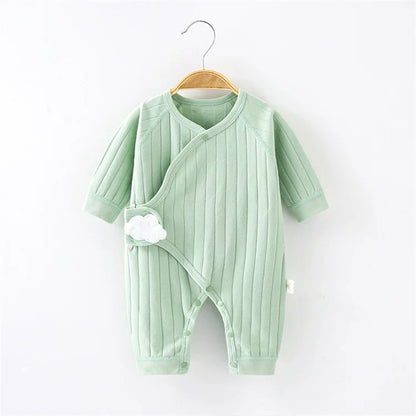 Newborn Baby Girl Boy Romper Cotton Solid Soft Infant Jumpsuit With Cloud Casual Clothes For Girls Boy Spring Autumn 0-6Months