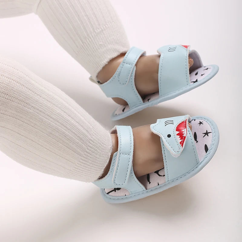 HAIZHIW Cute Cartoon 0-18M Newborn Baby Boys Summer Shoes Sandals First Walkers Newborn Shoes Casual Soft Sole Sandals