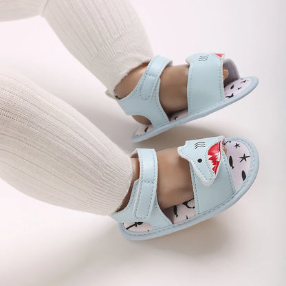 HAIZHIW Cute Cartoon 0-18M Newborn Baby Boys Summer Shoes Sandals First Walkers Newborn Shoes Casual Soft Sole Sandals