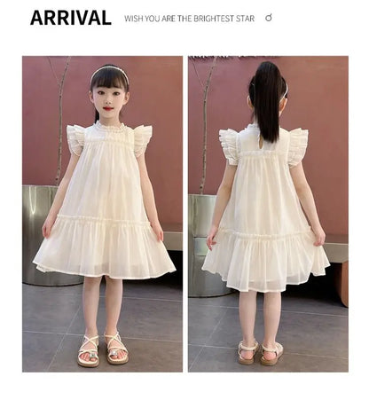 Girls Summer Dresses Solid Color Dress for Girl Sleeveless Children Dresses Casual Style Costumes for Girls 4 6 8 10 11 12 Years
