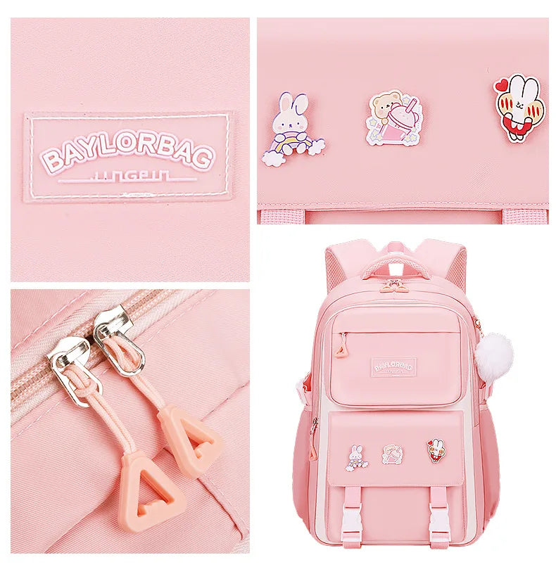New Anti-splashing High-quality Middle High School Student Schoolbag Girls Large-capacity Burden-reducing Children's Backpack
