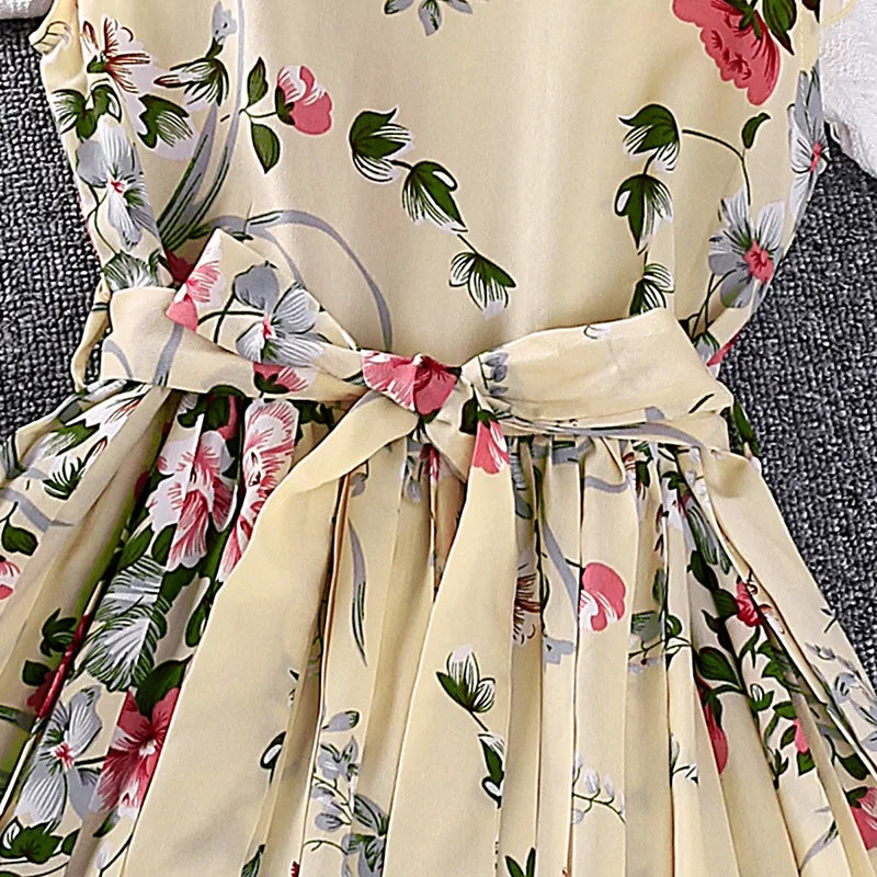 Girls Dress Summer 4-12 Years Flowers Sleeveless Fashion Elegant Little Princess Dress Birthday Dance Party Gifts Kids Clothes