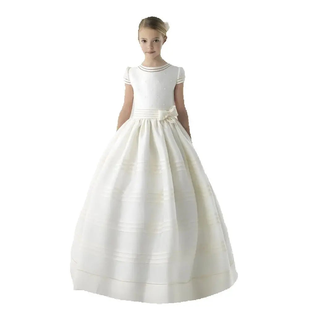 Flower Girl Dresses For Wedding Junior Bridesmaid Vintage Kids Evening Birthday Party Princess Gown Lolita First Communion