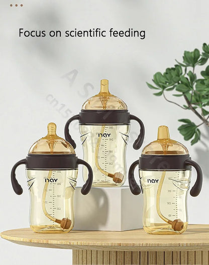 Newborn baby bottle/wide mouth break bottle/nano nipple/drinking nipple/duck nipple/learning drinking cup/big baby bottle