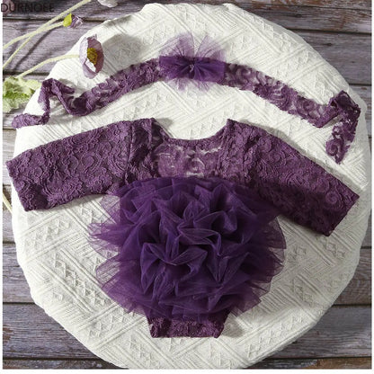 Baby Tutu Dress Newborn Photography Outfit  Lace Girl Princess Dress Romper Baby Gifts Photo Shooting Clothing