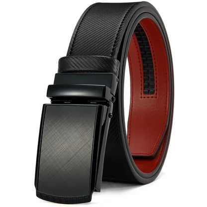 DOOPAI New Mens Belt Hollow Automatic Mens Belt Genuine Leather Luxury Belt  For Men Belt Male Strap Male Metal Automatic Buckle