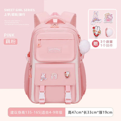 New Anti-splashing High-quality Middle High School Student Schoolbag Girls Large-capacity Burden-reducing Children's Backpack