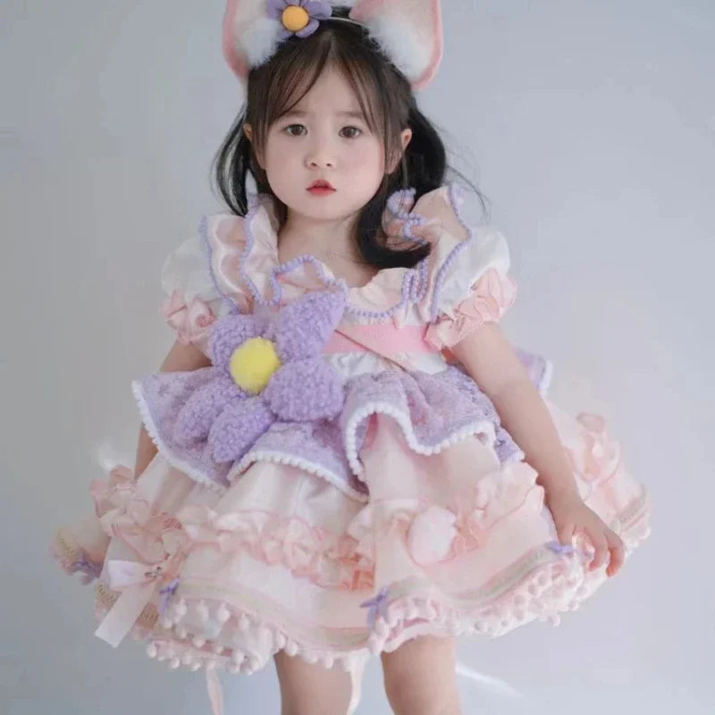 Spanish Girls Dress Baby Girls Party Dress for Kids Girl  Kids Dresses for Girls Prom Dresses Flower Girl Dresses for Weddings