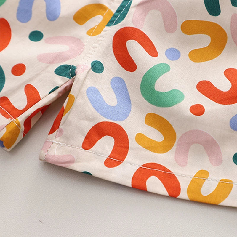 Summer Baby Boy Outfits Suit Fashion Print Kids Shirt Short Pant Sets Thin Cotton Toddler Tee Tops Children Clothes Tracksuits