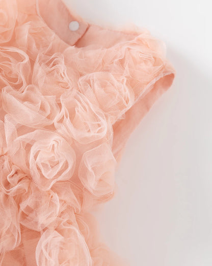 Toddler Kids Dresses for Girls Roses Flower Summer Pinafore Dress Princess Baby Clothes