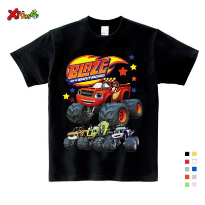 Boys T Shirt Summer for Children's Clothing Boys Short Sleeve T-shirt Fashion Girls T Shirt Clothing Lets Blazing Shirt Cool 6T