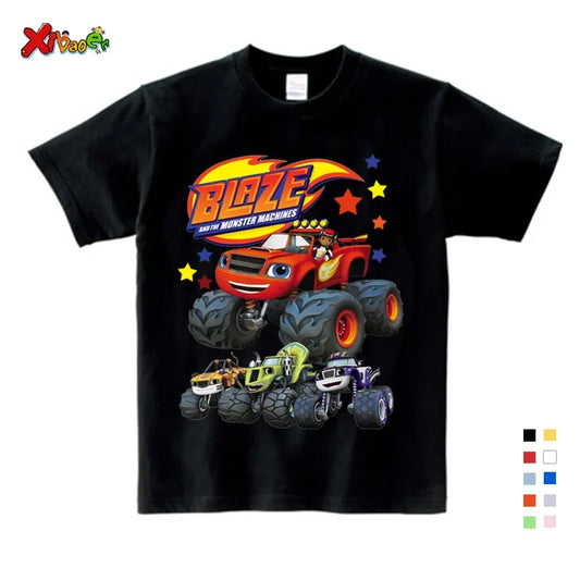 Boys T Shirt Summer for Children's Clothing Boys Short Sleeve T-shirt Fashion Girls T Shirt Clothing Lets Blazing Shirt Cool 6T