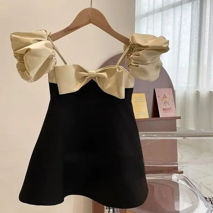 New Girls Summer Dress Fashion Bow Birthday Party Princess Dresses Clothing
