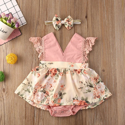 Baby Girl Dress New 2-piece Red Flower Baby Clothing Newborn Girl Lace Dress Princess Skirt Clothing 0-24M Princess Dress