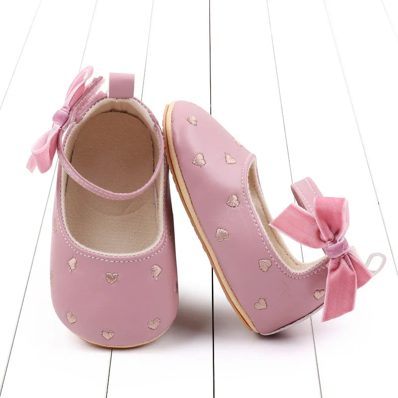 2025 New Baby Girl Shoes Cute Bowknot High Quality PU and TPR Sole Anti-slip Toddler Newborn 0-18 Months Prewalking Sandal