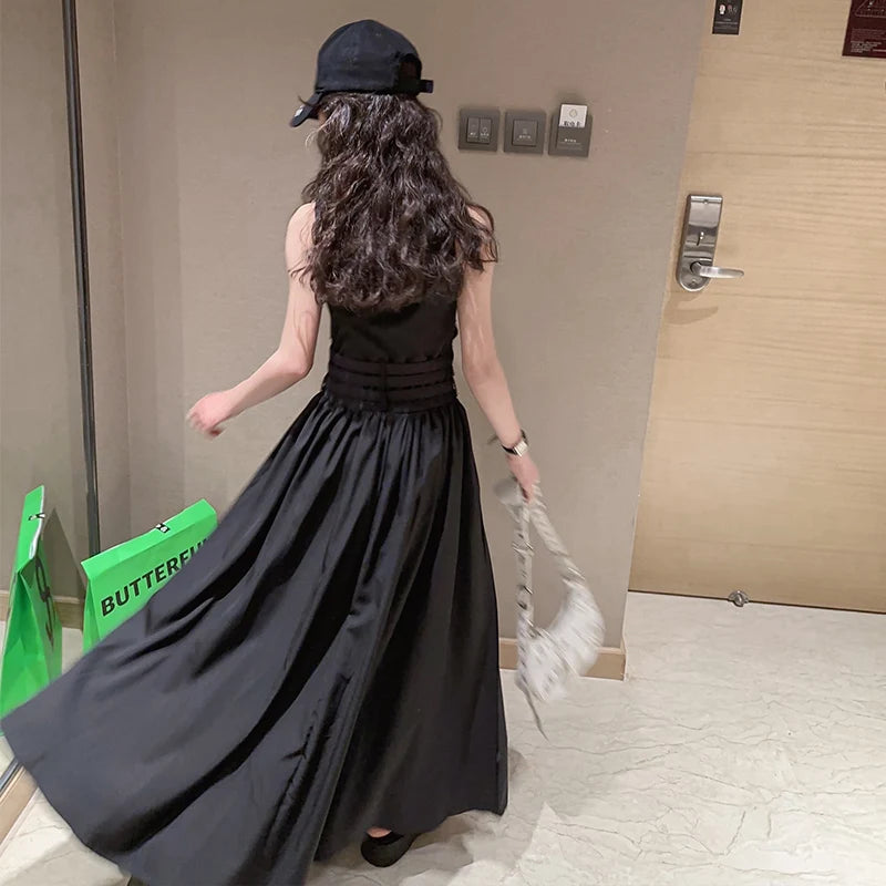 kids dresses for girls summer clothes meisjes jurk French style teenage girl sleeveless long dress vestido de princesa luxo 12