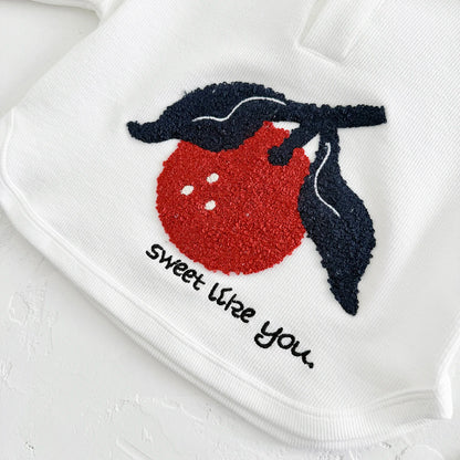 New Baby Boy Clothes 2Pcs Autumn Winter Hooded Long Sleeve Top Pants Cartoon Fruits Toddler Outfit Kids Newborn Clothing Sets