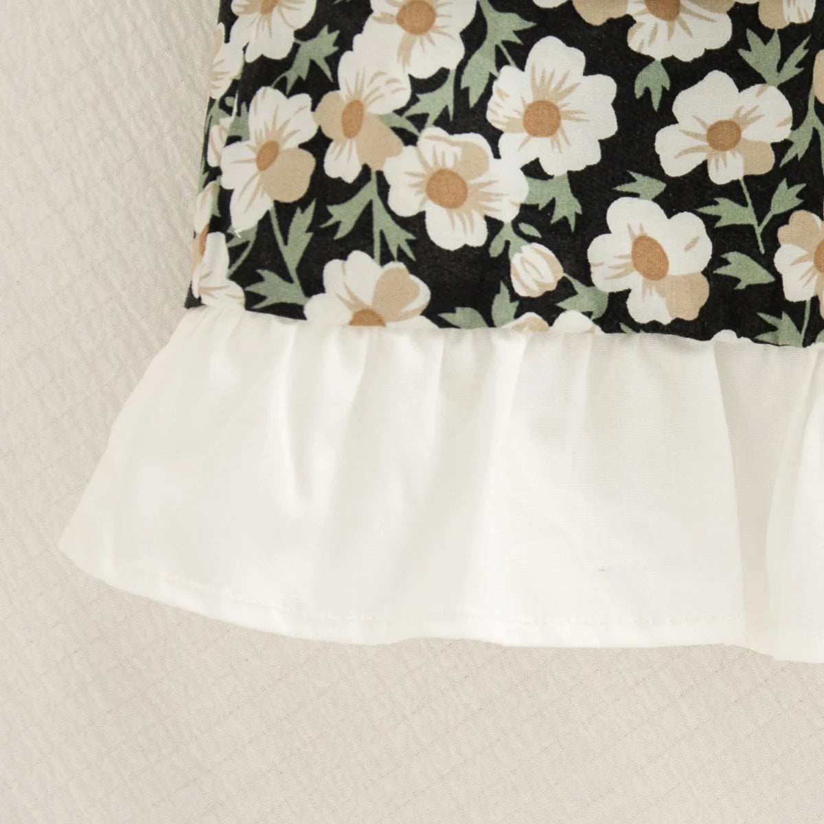 Girls' Dress Spring and Autumn Full Print Flowers Long Sleeve Baby Dresses Sweet Lace Baby Girl Dress Baby Girl Clothes