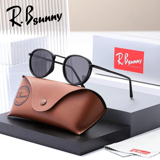 Design Retro Round Frame Sunglasses For Men Polarized UV400 Women Causal Driving Glasses Accessories