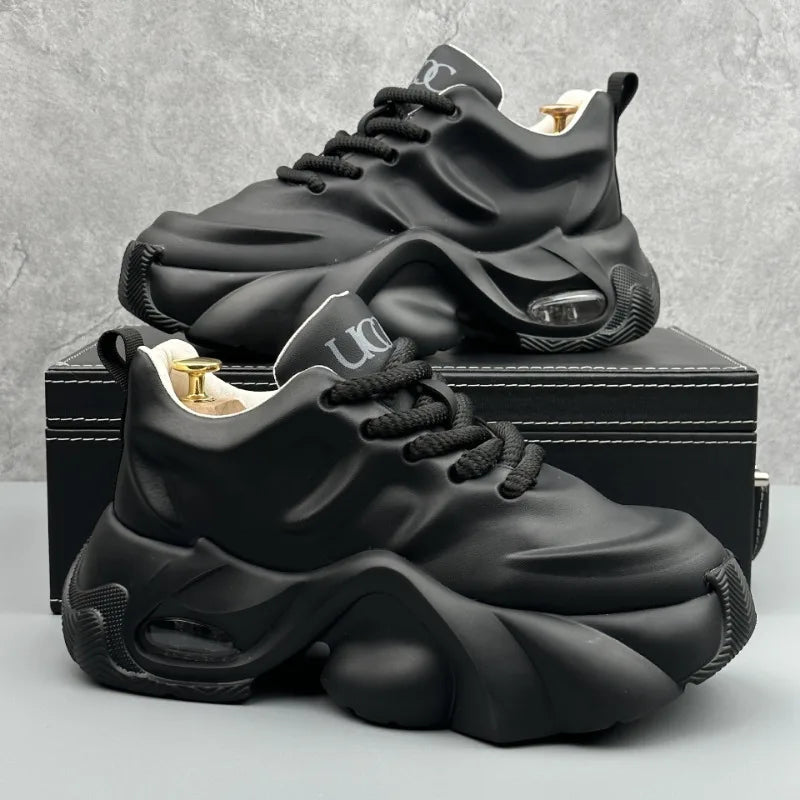 Men Shoes Designer Luxury Casual Sneakers Breathable Platform Shoes for Men Fashion Height Increasing Comfortable Non-slip Shoes   (Available)