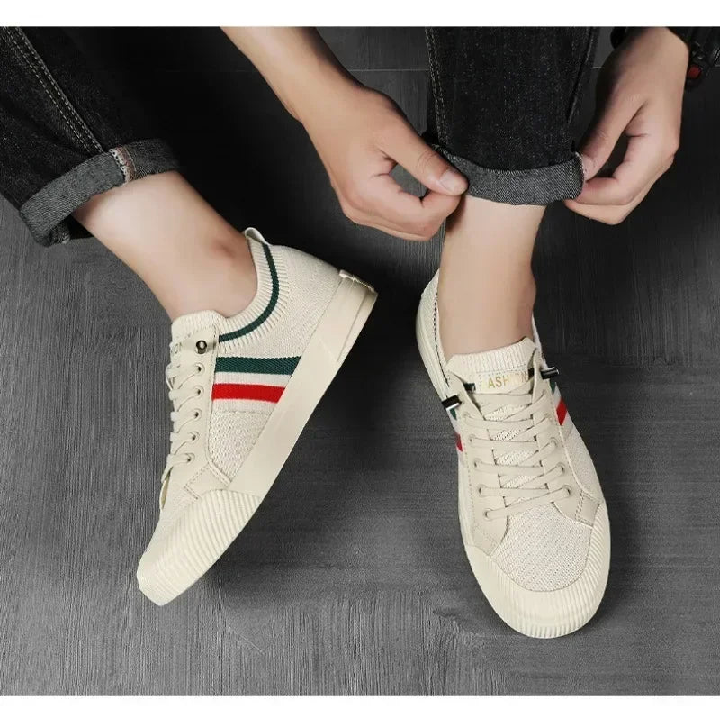 Fashion Sneakers for Men Light Mesh Breathable Outdoor Walking Loafers Male Flats Zapatos Para Hombres Luxury Men‘s Casual Shoes