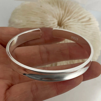925 Sterling Silver Bracelets for Women Chain Accessories Trend Vintage Simple Heart Pendant Party Jewelry Gift