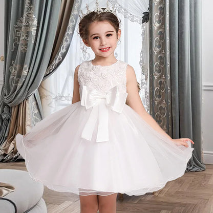 Girl Flower Princess Dress Kids Summer Gown Dresses For 1-12 Year Girls Wedding Birthday Party Clothing Children Prom Costume