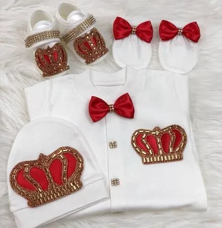 Newborn Boys Romper Clothes Formal Suit 4 Piece Vest Pants and Tie Dresswear Suit Set Welcome Home 40suyi days Celebrity outfit