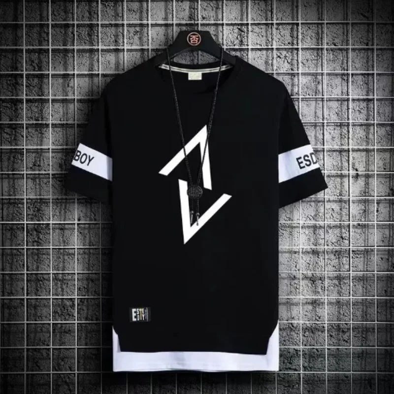 Summer set short sleeved t-shirt for men, paired with cool and trendy shorts for couples, and half sleeved clothes for teenagers (Available)