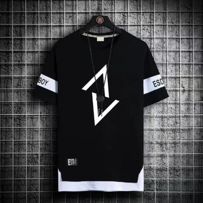 Summer set short sleeved t-shirt for men, paired with cool and trendy shorts for couples, and half sleeved clothes for teenagers (Available)
