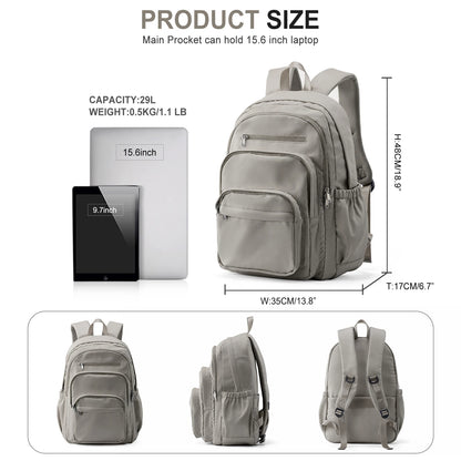 School Bag for 15.6 Inch Laptop Backpack for School Kids Girls Large Capacity Light Weight Backpack Women Fashion College Bag