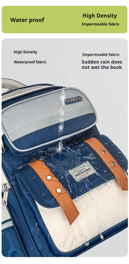 The schoolbag for students is light and comfortable, and the 123rd, 4th, 5th, 6th grade boys and girls have a large capacity bac