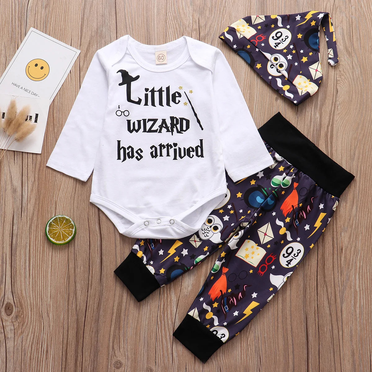 Newborn Baby Boy Girl Clothes Sets Summer Cotton Romper+Pants+Hat Toddler Kids Tops+Trousers+Headband 3 PCS Children's Clothing