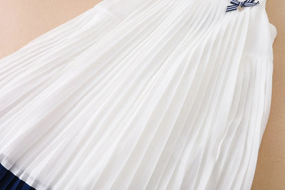 Girl Dresses Sleeveless Summer Chiffon Pleated Clothing Kids' Dresses Baby Girl One-piece Dress