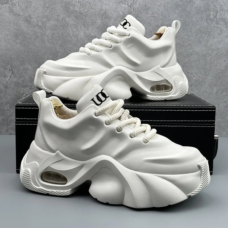 Men Shoes Designer Luxury Casual Sneakers Breathable Platform Shoes for Men Fashion Height Increasing Comfortable Non-slip Shoes   (Available)