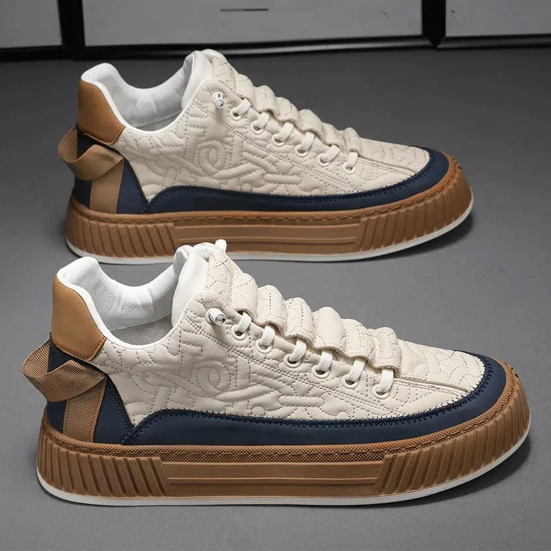 Men Sneakers Fashion Trend Luxury Brand Casual Flat Shoes Vulcanize Shoe Male Outdoors Non-slip wear-resistant Hiking Shoes 2023 (Available)