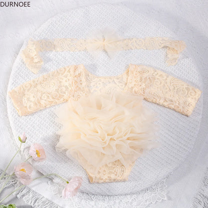 Baby Tutu Dress Newborn Photography Outfit  Lace Girl Princess Dress Romper Baby Gifts Photo Shooting Clothing