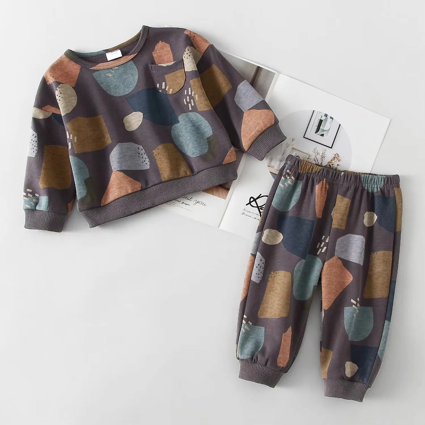 Newborn Baby Clothes Outfits Cute Cartoon Long Sleeve Top + Pants Spring Autumn Toddler Boy Homewear Suits