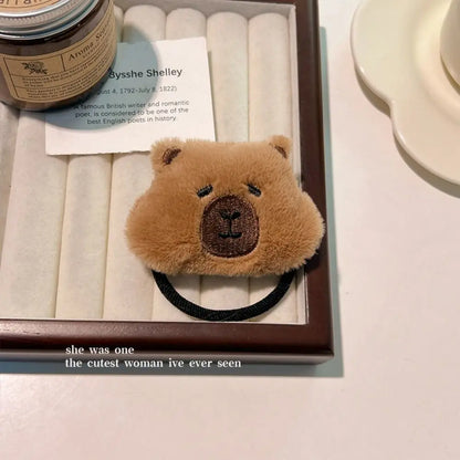 New Cartoon Capybara Hair Accessories Headwear Elastic Hair Claw Clip Barrette Hair Clip Women