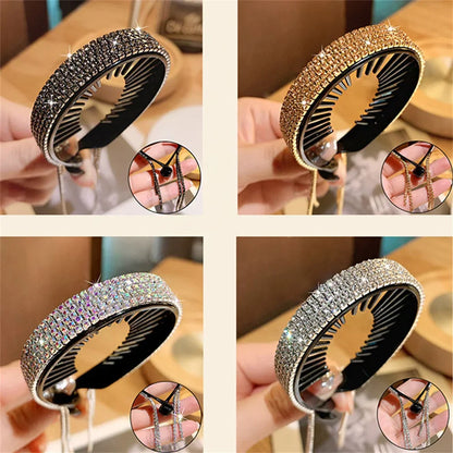 New Fashion Women Luxury Rhinestone  Hair Accessories Tassel Ponytail Hair Claws Lady Sweet Bun Hair Clips Headwear
