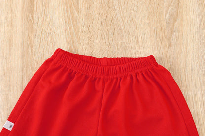 Children Boys 2PCS Clothes Sets Summer Babys Boys Short Sleeve Breathable Basketball T-shirts Shorts Outfit Kids Boys Tracksuits